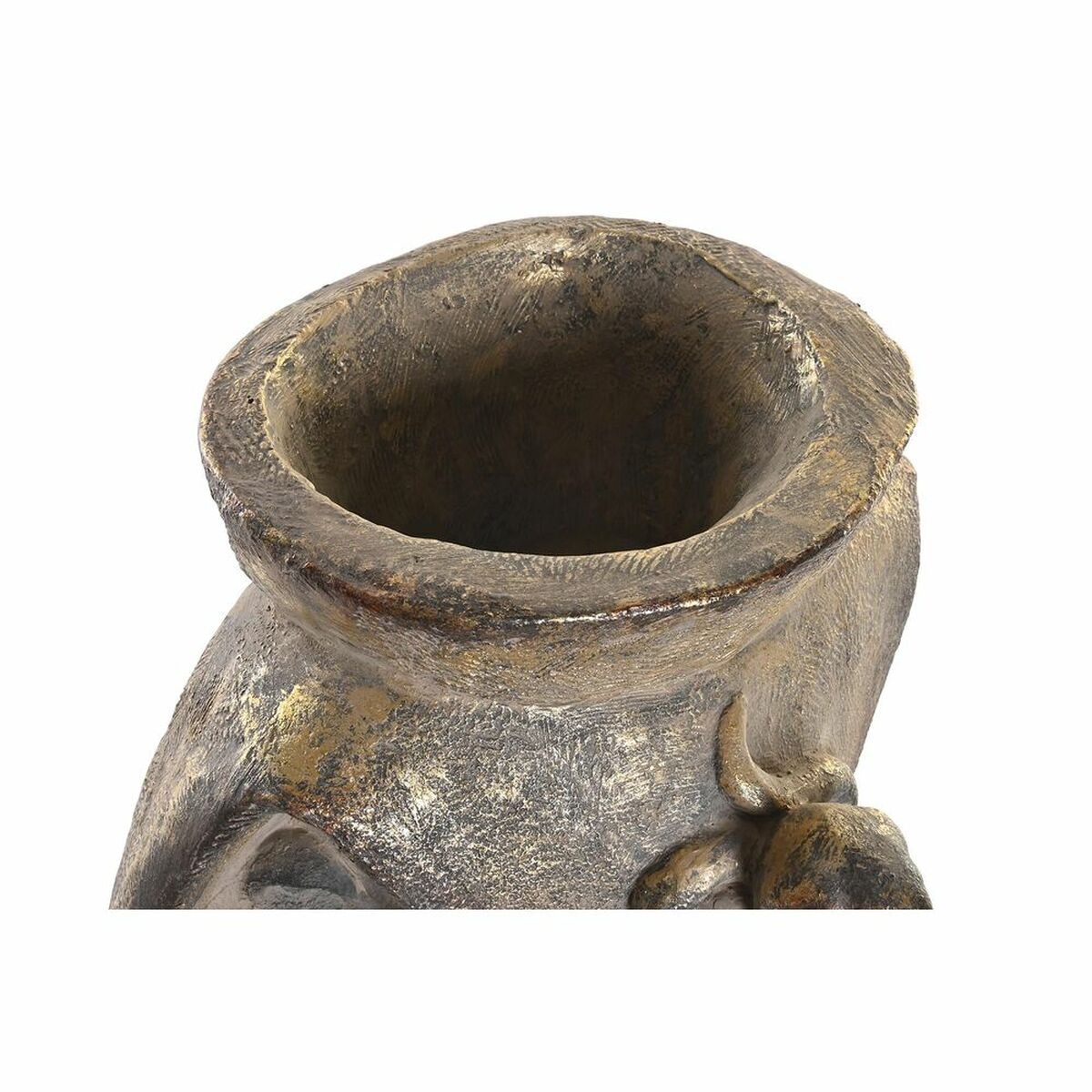 Planter DKD Home Decor Golden Metal Egyptian Man Magnesium (38 x 27 x