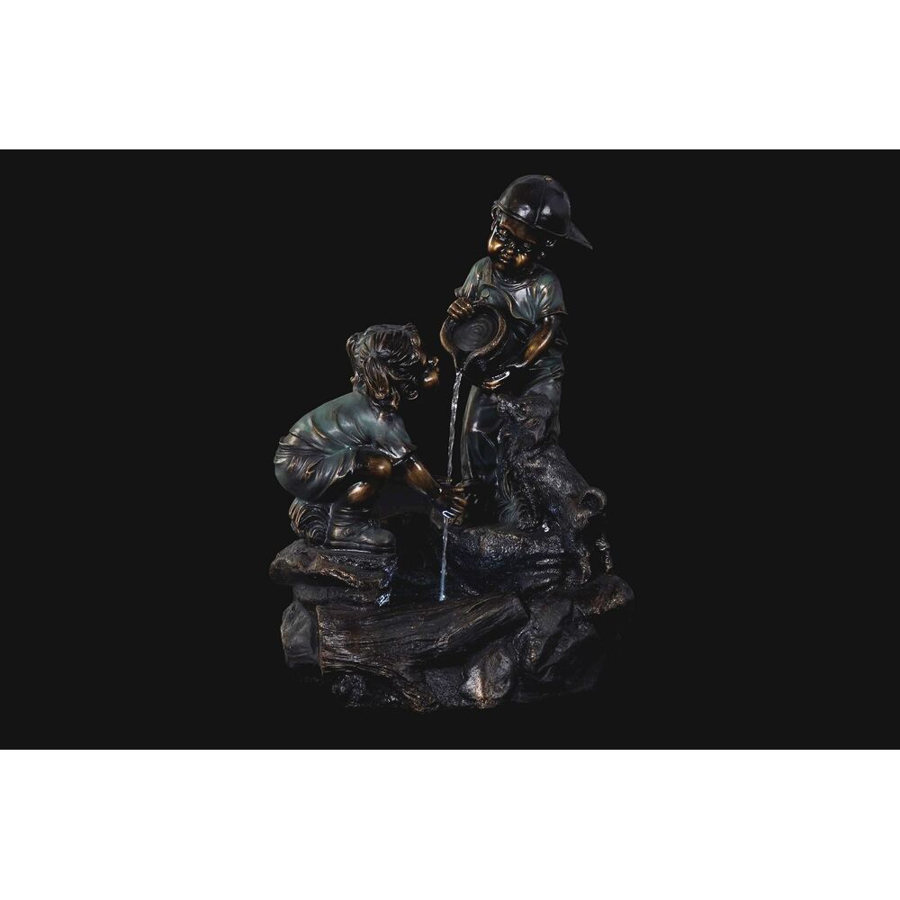 Garden fountain DKD Home Decor Bronze 46 x 40 x 75 cm Resin Kids