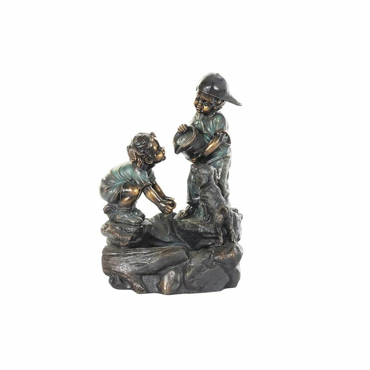 Garden fountain DKD Home Decor Bronze 46 x 40 x 75 cm Resin Kids