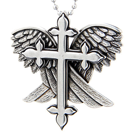 Redemption - Cross with Wings Necklace