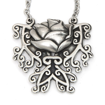 Every Rose Has Its Thorn - Butterfly Rose Necklace