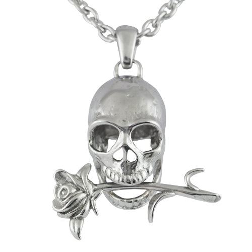 Memento Mori - Skull with Rose Necklace