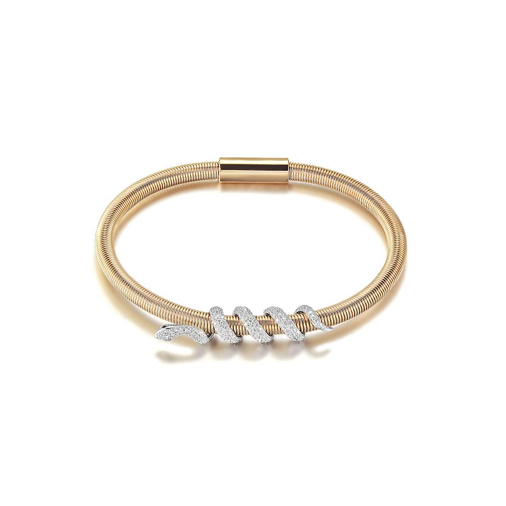 Snake Coiled Bangle Bracelet